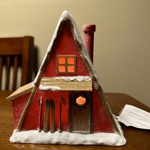 Target Bullseye Light Up Ski Chalet Christmas
Village Piece NEW